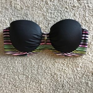 Victoria secret strapless bikini top black 34C